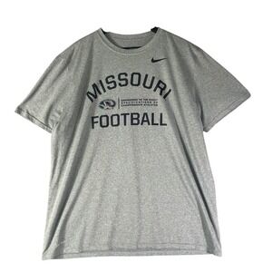Nike Missouri Tigers Football Dri-FIT T-Shirt Mens XXL Gray Athletic Cut Tee